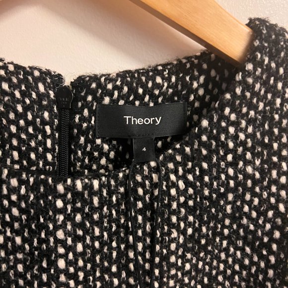 Theory Black Wool Tweed Dress, Size: 4 - Picture 3 of 7